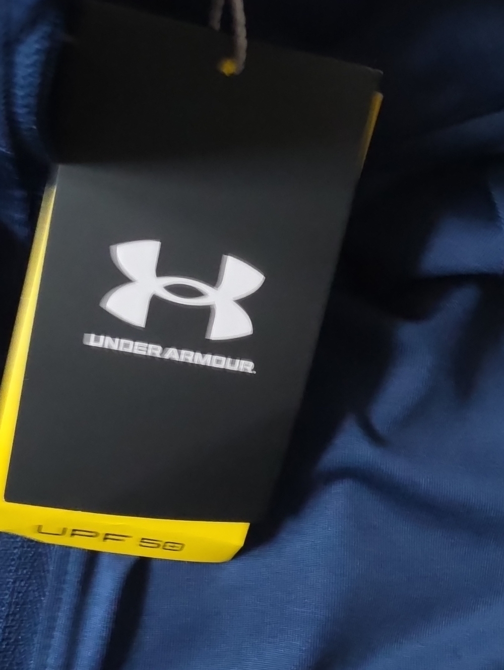 NWT Under Armour Navy Quarter-Zip Pullover with White Trim GIRLS SIZE YM. - Picture 6 of 9